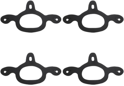 Dailygoods- Rubber Sporenriemen 4 Stuks - Antislip - Duurzaam - Zwart - Geschikt voor Ruiteractiviteiten - Eenvoudig te Installeren