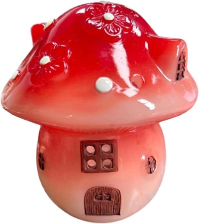 Paddenstoel Lamp - Nachtlamp Decoratie - Sfeervol Verlichten - Artistiek Design - 15 x 15 x 15 cm - Bruin
