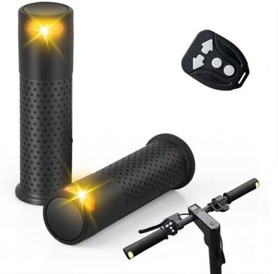 Fiets Richtingaanwijzer-E Scooter Knipperlicht-Stuurverlichting-USB Oplaadbaar-Draadloze Afstandsbediening-IPX5 Waterdicht-Zwart