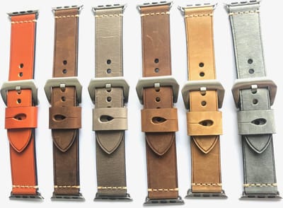 Leren bandje - Apple Watch 38mm 40mm 41mm - donkerbruin zilverkleurige gesp