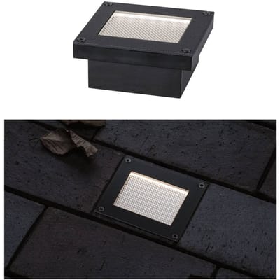 Paulmann 94578 Domenic Inbouwlamp op zonne-energie Energielabel: A (A - G) 0.1 W Warmwit Zwart
