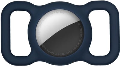 Apple AirTag houder voor kat/hond ketting siliconen Donkerblauw