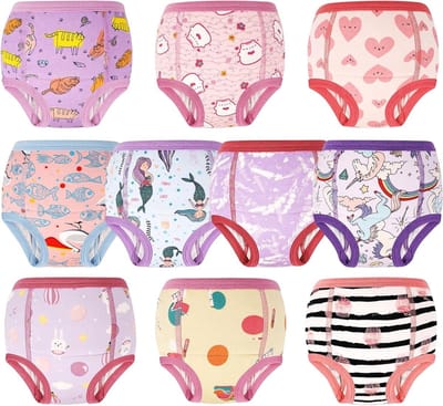 Potty Training Pants - Oefenbroekjes Ondergoed - Kind Zindelijk Maken - 6-Laags Absorberend Ontwerp - 10 Stuks - Meerdere Kleuren