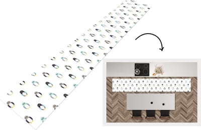 Keukenloper - Loper keuken - Design - Dieren - Pinguïn - 300x50 cm - Keukenloper vinyl