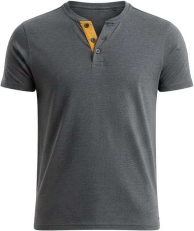 OMBRE T-shirt - Regular Fit - Katoen - Korte Mouw Grafiet S