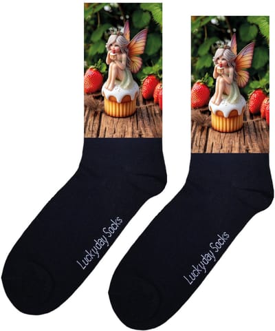 LuckyDay Socks - Elfje sokken - Verjaardag cadeau vrouw en man - Vrolijke sokken - Valentijns cadeau - Kerst sokken - Grappige sokken - Leuke dames en heren sokken - Moederdag - Vaderdag - Socks maken Happy - Maat 37-44