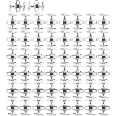 50 Sets Magnetische Knopsluitingen Drukkers 14x4mm Dik Hoge Hardheid DIY Magnetische Sluitingen voor zilver