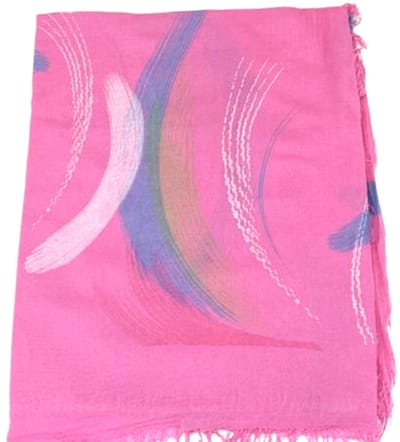 Lange Sjaal - 100% Bamboe - Print - (3801) Fuchsia/Roze
