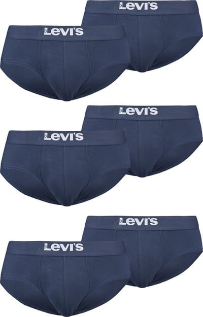 BOXERS 6-pack Levi's effen basis herenslips, gemaakt van biologisch katoen