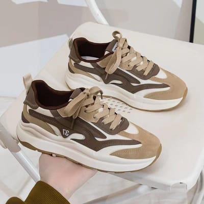 Damesschoenen Mesh Argan Dad Schoenen Damesschoenen Herfst Mode Platform Casual Sport Schoenen Wit 40