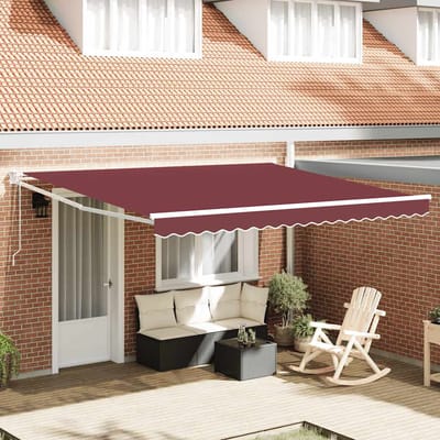 vidaXL - Uitschuifbare - luifel - Geel - met - Witte - Frame - 4 - × - 3 - m
