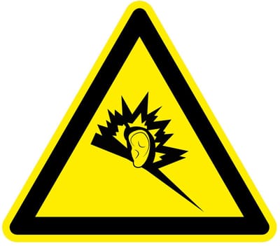 Waarschuwingssticker geluidsoverlast 100 mm