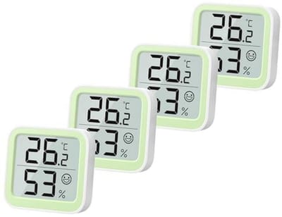 Mini Hygrometer en Thermometer voor Binnen - Kamertemperatuur en Luchtvochtigheid Monitor met Comfort Indicator