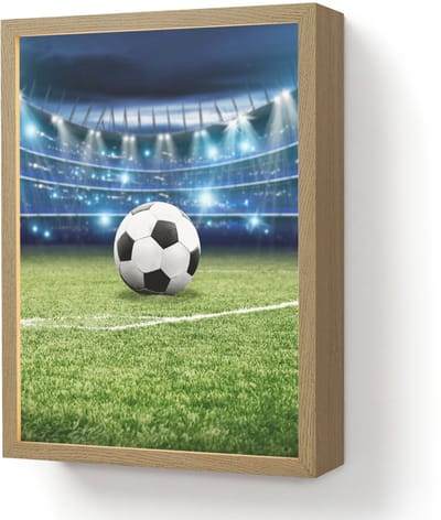 Nachtlampje 30x40 cm - Kinder lamp - Voetbal - Stadion - Bal - Jongens - Tafellamp kinderkamer draadloos - Slaapkamer lampje - Bedlamp kinderen - Kinderlampje - Wandlamp babykamer - Nachtlampjes