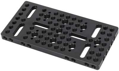 Dailygoods- Montagekaasplaat Aluminium - Bevestigingsmogelijkheden - 1/4"-20 en 3/8"-16 Schroefdraad - Antiverdraaiings Uitsparingen - Multifunctioneel - Stijf Platform - Camera Mount