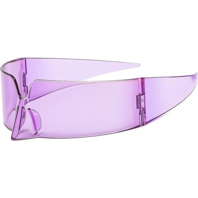 y2k Luxe Designer Vintage Randloze Zonnebril UV400 voor Dames Heren Punk Feest Sportbril white