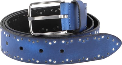 Vanzetti Leren Riem Denim Love 35mm Full Leather Belt W100 Jeans Blauw