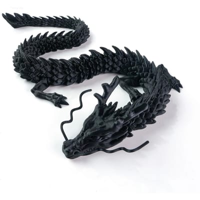 30CM 90cm Ornements Dragon Jumeaux Imprimés en 3D Articulations Mobiles Plantes Créatives Rocaille Aquarium Aménagement Ornement