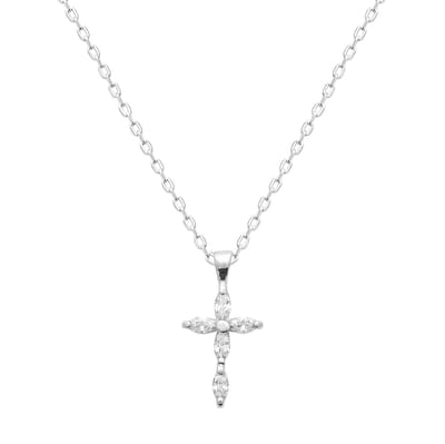 Montebello Ketting Larbi - 925 Zilver Gerhodineerd - Kruis - 23x12mm - 45cm