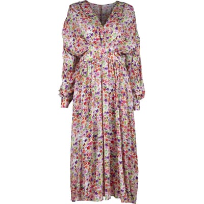 Stenströms Edvina Dress Pink Pattern Größe: M | Maxikleider Outlet | Damen | Rosa