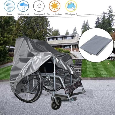 Rolstoel Beschermhoes - Rolstoelhoes - Rolstoelhoezen - 115*75*130cm - Beschermingshoes voor rolstoelen - Universeel - grijs - 210D Oxford - Waterdicht - stof bestendig - UV-bescherming