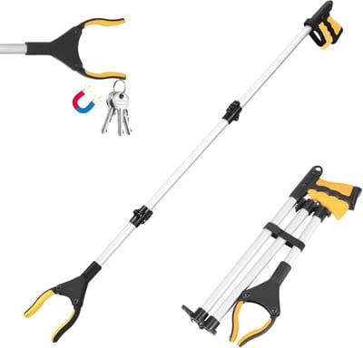 Vuilnisgrijper 110 cm - Robuuste, Inklapbare Grijper voor Ouderen - 360 Graden met Magnetische Punten