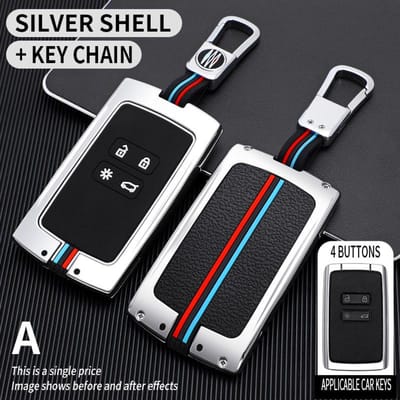 Autosleutelhoes Sleuteltas Fob Voor Renault Koleos Kadjar Scenic Megane Sandero Espace Clio Captur Kangoo Laguna Talisman Twingo black