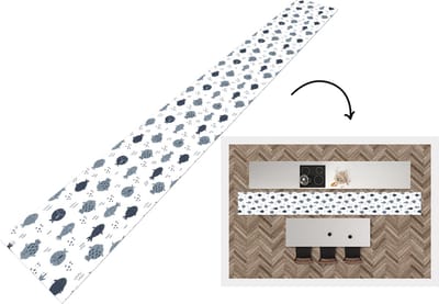 Keukenloper - Keukenmat - Patronen - Jongens - Vissen - Kinderen - 400x50 cm - Keuken vloerkleed