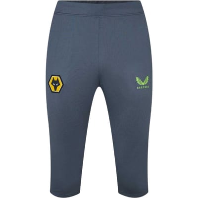 Castore Heren Wolves 3/4 Shorts (Antraciet/Zwart)
