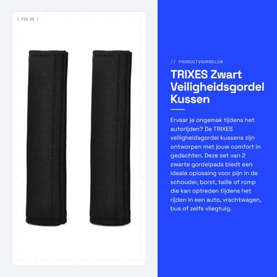 Dailygoods- Veiligheidsgordel Kussen Set van 2 - Veiligheidsgordel Bekleding - Comfort voor Schouder/Heup - Bescherming voor Zachte Voorwerpen - Eenvoudig te Bevestigen/Verwijderen - Gordelkussen