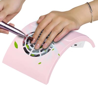 Nagel Stofzuiger - Manicure Gereedschap - Nagelstof Afzuigen - Stille Werking - 23.8 x 15.8 x 8 cm - Wit