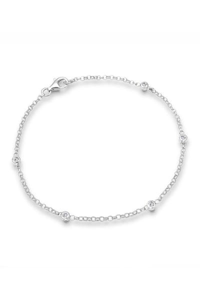 Elli - Armband - Dames Klassiek Basis met Kristallen in 925 Sterling Zilver - Dames