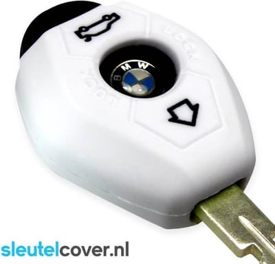 Autosleutel Hoesje geschikt voor BMW - SleutelCover - Silicone Autosleutel Cover - Sleutelhoesje Wit