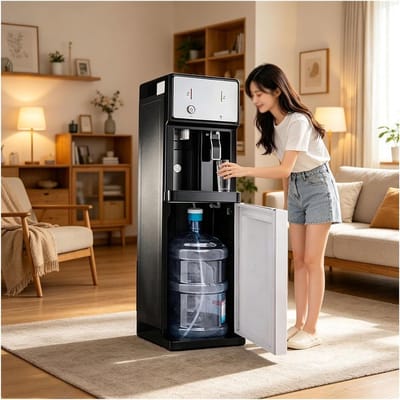 Waterdispenser Warm Koud - Waterkoeler Fles - Direct Drinken - Onderhoudsvrij Werken - 24 Liter Per Uur - Wit