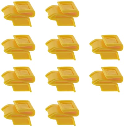 Dailygoods- Achterbumper Clips 10 Stuks - Kunststof Bevestigingsmiddelen - Compatibel met Nissan Qashqai - MPN 85284-AL510 - Geel - Duurzaam - Bumper Clips