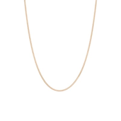 Lucardi Dames Ketting gourmet - Echt Zilver - Ketting - Cadeau - 38 cm - Rosékleurig