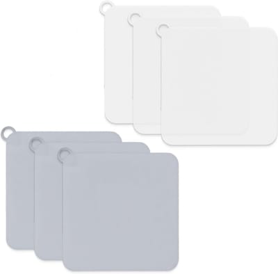 Set van 6 Vierkante Silicone Afvoerpluggen - Universele Geurstopper en Insectenval voor Douche, Bad en Keuken