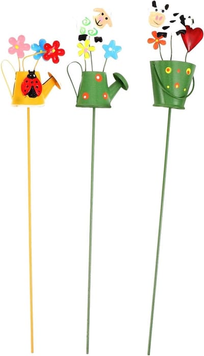 Tuinstekers Emmervorm - Decoratie Palen - Tuin Aankleden - Duurzaam Ijzer - 28 cm Lengte - Zoals Getoond