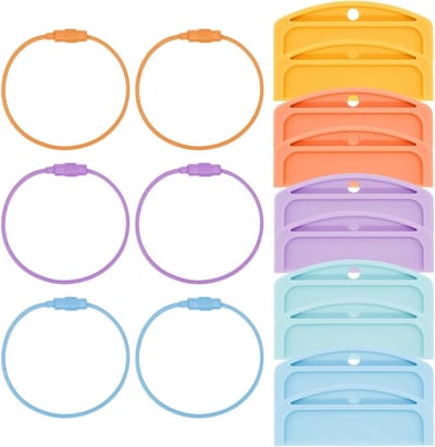 Herbruikbare 6-Ring Kaartenhouders voor Kinderen - 10 Stuks, Ideaal voor Spelers, Handige Accessoires voor Reizen en Efficiënte Opslagoplossing