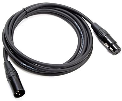 DMX-kabel 3-polig XLR vrouwelijk naar 3-polig XLR mannelijk | 0,5 m