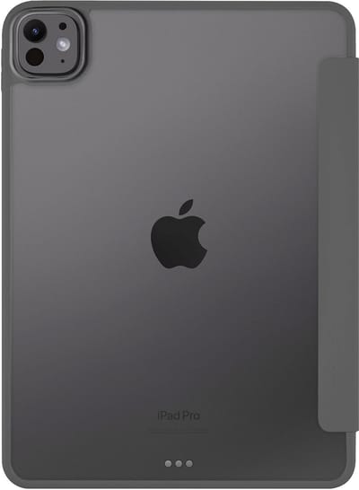 Pomologic BookFold Hoesje iPad Pro 11 (M4-M5) – Biedt 5 Kijkhoeken – Ondersteunt Slaap/Waakfuncties – Krasbestendige Materialen - Grijs