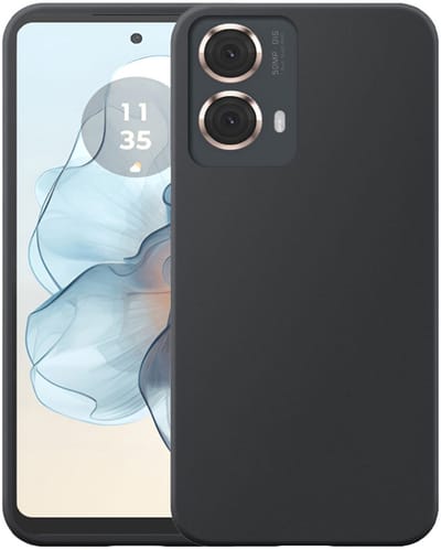 Geschikt voor Motorola Moto G24 Power Telefoonhoesje Flexibel Siliconen TPU hoesje - Flexible Back Cover Case Siliconen TPU - Zwart - Smartphonica geschikt voor Motorola Moto G24 Power