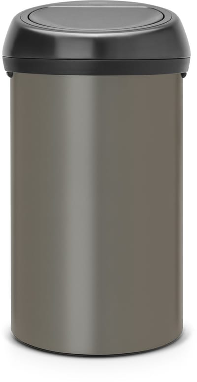 Brabantia Touch Bin Prullenbak - 60 liter - Platinum/Matt Black deksel