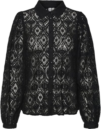 VERO MODA - VMOBENA L/S LACE SHIRT WVN BTQ - Dames - Blouses