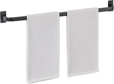 Dailygoods - Mooche Handdoekhouder, wandmontage, 60 cm, SUS304 roestvrij staal, enkele handdoekstang voor badkamer, keuken, thuis, zwart