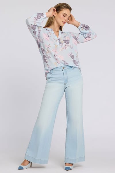 Mia Palazzo Jeans Met Hoge Taille