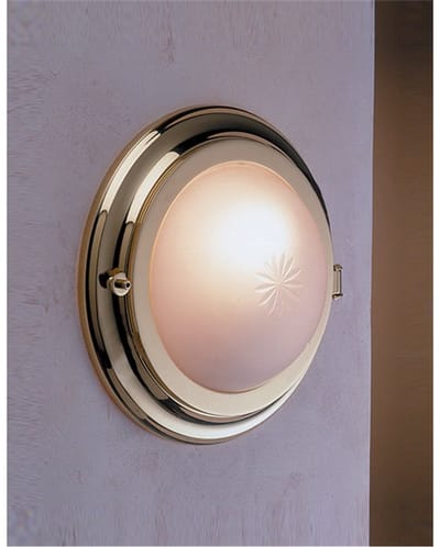 Licht-Erlebnisse - Ursino - LED - Wandlamp - 4000K - 809lm - van - Messing Glas - in - Messing lackiert Transparant