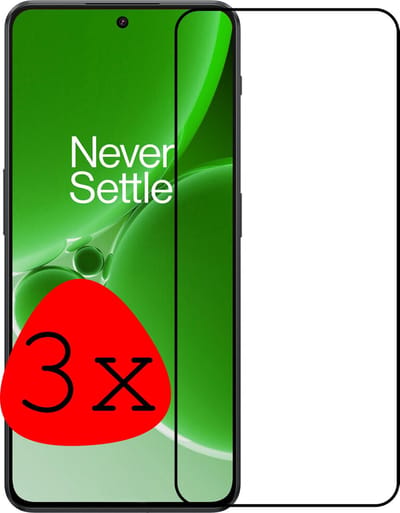 Screenprotector - 3 Stuks Geschikt voor OnePlus Nord 3 - Full Cover - Beschermglas - Gehard Glas - Tempered Glass - Screen Protector