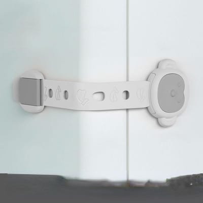 Verstelbaar Babyveiligheid Multifunctioneel Anti-knijp Handlade Cartoon Slot Veilig Voor Kastramen grijs