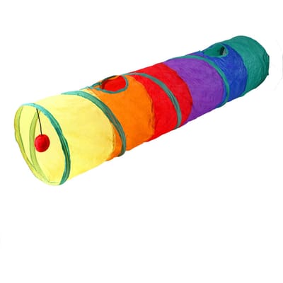 Katten Tunnel Veilig Eco Vriendelijk Interactieve Regenboog Huisdier Speeltunnel voor Kleine Huisdieren Honden Recht multi